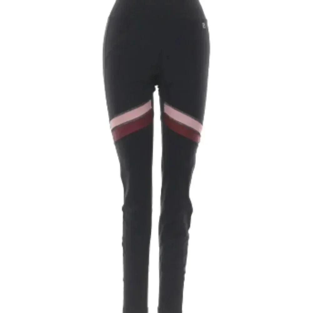 Body Language Sportswear black with pink and maroon leggings Size XS